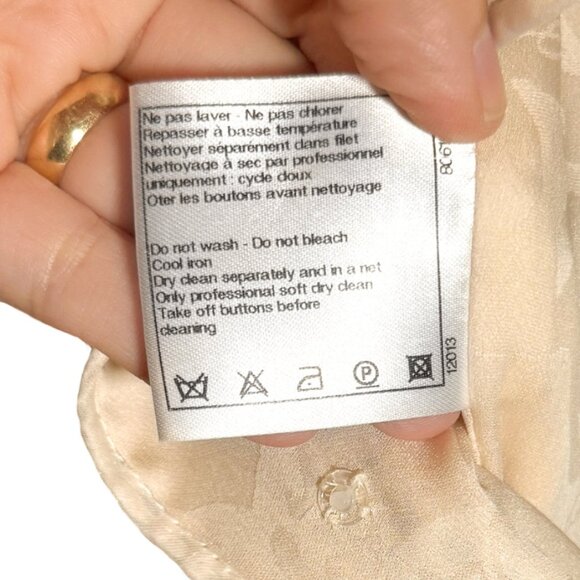 Chanel SS13 Ivory Open Knit Double Breasted Silk Sleeveless Dress - Picture 12 of 12